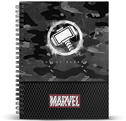 Marvel THOR - Hammer-DIN A4 Rasterpapier Notizbuch
