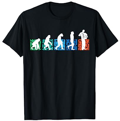 Evolution Ziehharmonika Akkordeon Musikinstrument Geschenk T-Shirt
