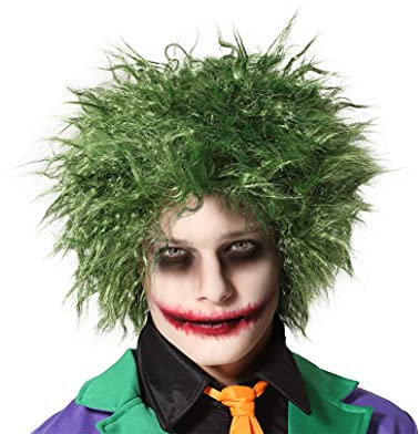 Atosa -64620 Joker Perücke ungekämmt, Grün, Farbe (64620)