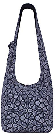 Vishes Unisex Umhängetasche Schultertasche - Tasche zum Umhängen für die Schulter Art deco Druck schwarz