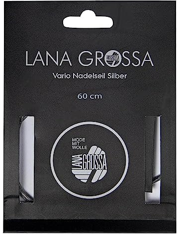 Lana Grossa Nadelseil Vario Stahl | extrem flexibel & langlebig | fast nahtloser Übergang zur Nadel | 60cm