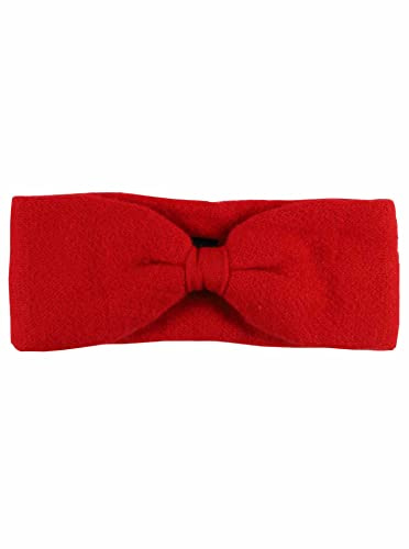 Zwillingsherz Stirnband aus 100% Kaschmir - Hochwertiges Kopfband im Uni Design für Damen Frauen Mädchen - Wolle - Haarband – warm und weich perfekt für Frühjahr Herbst Winter - rot