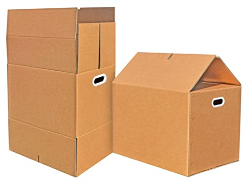 BBGS Umzugskartons Karton Versandkartons, Groß Briefkästen Versandkartons Verpacken für Geschäft, Lagerung Oder Geschenk (Packung mit 5) (Size : 60x40x50cm)