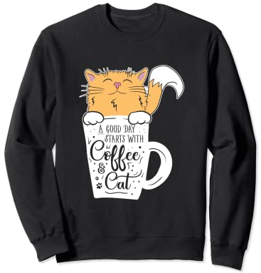 Drôle de tasse à café Orange Cat Cat Lover Sweatshirt