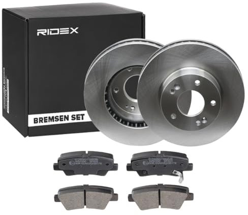 RIDEX 3405B1493 Bremsenset Vorne Belüftet 280mm - Bremsen Set mit Bremsscheiben und Bremsbeläge Satz
