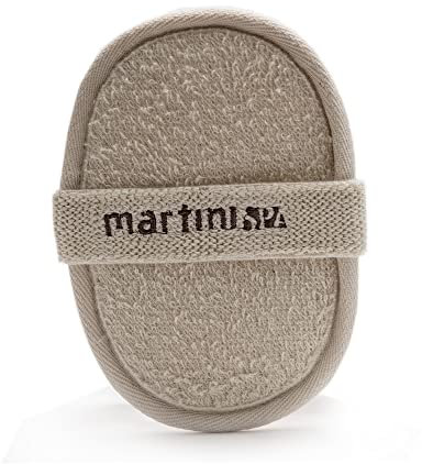 martini SPA - Massage Natural - Coussin exfoliant 100% loofah végétal et pur coton, beige, 32 g, 1 unité