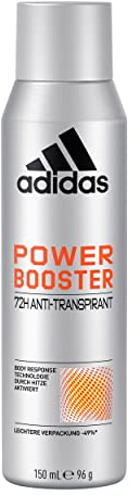 adidas Power Booster Anti-Transpirant Deo Roll-On für ihn, 72 Stunden trockene Frische, aromatisch-holziger Duft, 150 ml