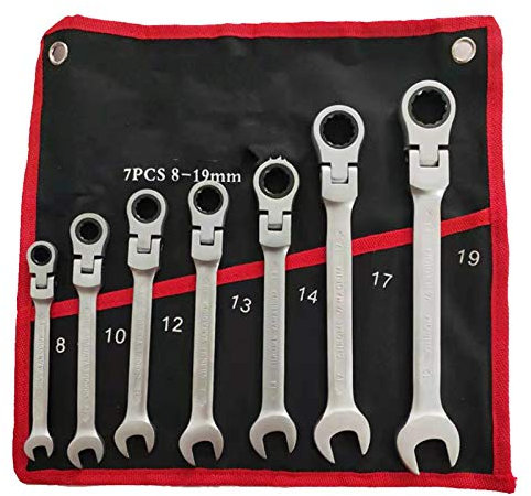 maulschlüssel Set WERA 7 Stück/Set Flexible Leiter Ratschen Maulschlüssel Handwerkzeug-Kits, Hand Spanner 8/10/12/13/14/17/19 Mm