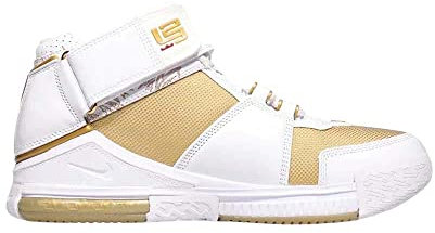 Nike Herren Lebron Zoom II Basketballschuhe, Metallic, Weiß, 44.5 EU