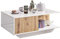 Table Basse de Salon, Moderne Table Salon avec un compartiment de rangement pratique, table centrale moderne et élégante pour thé et café, table d'appoint et table de salon (Gloss Blanc Artisan)