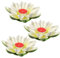 DOITOOL 3st Rotierende Lotusblumenkerze Seerose Künstlich Teelichter Laterne Draußen Dekorative Schwimmkerzen Leuchten Schwimmende Kerzenlaterne Poolbeleuchtung Weiß Blumentopf Lilie