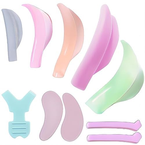 ICONSIAM Lash Lift Shields - No Glue Silicone Eyelash Lifting Pads - Jelly L Curl Perming Roller - Durable Lami Lash Shield - Katya Vinog - Mix Size for Different Types of Eyelashes