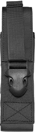 Funda para Linterna Molle, 9.1 X 2 Bolsa de Cinturón de Linterna Táctica Holster Puerta Cubierta Portátil para Camping Caza Senderismo Montañismo, Negro