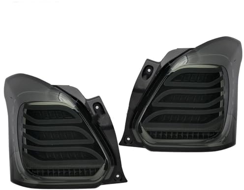 LXBSXY 1 Paar Auto LED Rückleuchten Set für Suzuki Swift MK5 AZ 2017-2022, Hintere Bremsleuchte, Äußeres Rücklicht, Wetterfest, OEM Stil, Hintere Äußere Rücklicht Zubehör,A/2pcs-Black