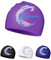Cuffia da Nuoto - Cuffia da Piscina in Silicone per Donne Uomo Adulti Adolescenti (Viola)