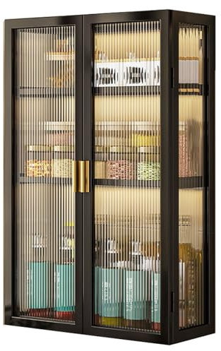 Armario de pared de baño con puerta de cristal, almacenamiento de medicamentos de metal sobre el inodoro, armario colgante para baño, sala de estar, cocina
