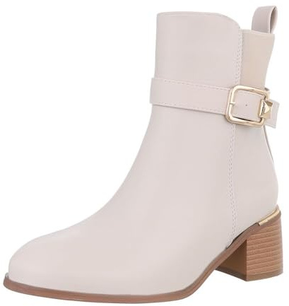 Ital Design Damenschuhe Stiefeletten Klassische Stiefeletten, DES831-, Kunstleder, Beige, Gr. 39