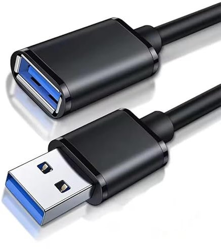 TECHZOCO Cable Alargador USB 3.0 Super Speed, Cable Extensor USB Tipo A Macho Hembra, Alta Velocidad 5Gbps para Impresora, Ratón, Teclado, Hub, Pendrive, Mando de PS, HDD, Ordenador, 2 Metros