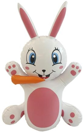 Fenteer Aufblasbarer Osterhase, Osterhasen-Puppe, Spielzeug, Foto-Requisiten, aufblasbare Osterdekoration für Party-Dekoration
