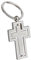 Sportigo ® Drehbarer Kreuz Schlüsselanhänger in der Farbe Silber/Christentum Christ Glaube Liebe Hoffnung Glück Anhänger Geschenk Geschenkidee
