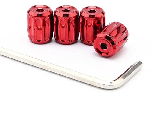 IUYTGTR 4 Stück Auto Ventilkappen, für Audi RS 4 Avant (B9) 2017-2019 Leuchtende Reifenkappen, Mit Beschriftung Ventilkappen Auto Reifen Staubkappen,A-normal