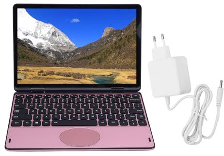 Ordinateur Portable à écran Tactile 11 Pouces, Ordinateur Portable Convertible à 360 Degrés, SSD 16 Go DDR4 128G M.2, WiFi Double Bande, Déverrouillage D'empreintes (Prise UE)