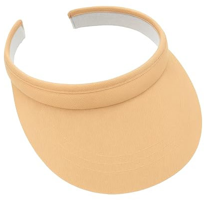 Visiera sportiva per donna e uomo stile classico senza coppa protezione solare leggera casual spiaggia golf tennis, beige, M