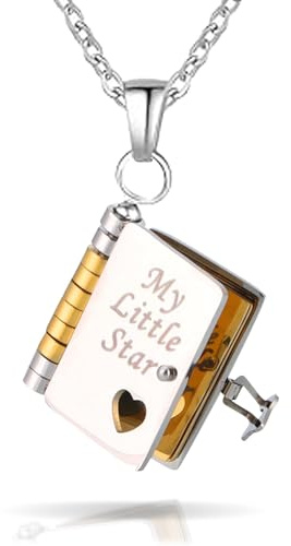 Meine Kleine Sternbuch-Halskette für die Tochter – Meine Unglaubliche Tochterbuch-Halskette, Geschenke für die Tochter von Papa/Mama, 6 Seiten zum Öffnen, Trägt Ewige Liebesgeschenke (My Little Star)