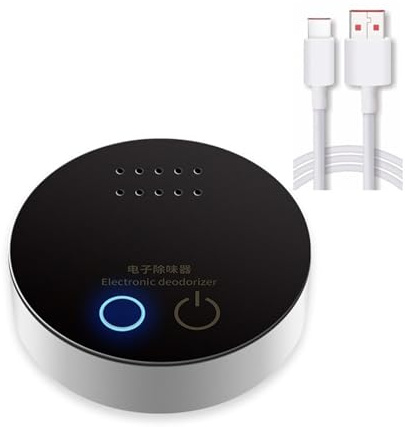 HYBEW Máquina de eliminación de olores de ozonos, desodorante portátil para interior de coche, inodoro, refrigerador, eliminador de ambientes