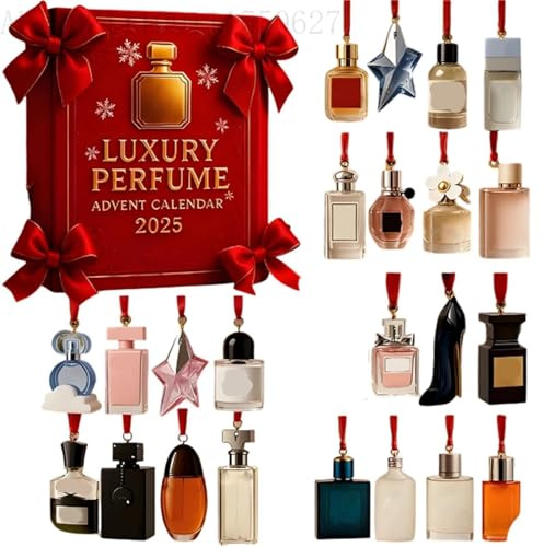 Luxus-Parfüm-Adventskalender, 24-Tägiges Acryl ParfüM-Geschenkset, 24 Tage Designer-Düfte FüR Damen Und Herren – Premium-Geschenkset Für Den Countdown Bis Weihnachten