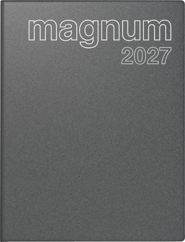 rido/idé Buchkalender Mod. magnum 2027 | 18,3×24 cm, Kunststoff, grau