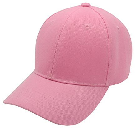 Top Level Baseball Cap Men Women - Classic Adjustable Plain Hat (Pink)