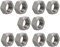 Sourcingmap® 10PCS M16 x 1.5 mm passo metrico filettatura fine in acciaio al carbonio mano sinistra dado esagonale