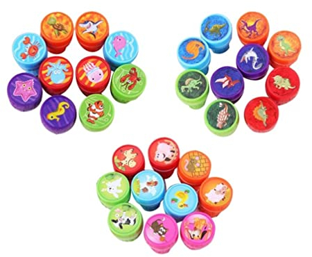 TOYMYTOY Tier Stempel Spielzeug Set Mitgebsel Kindergeburtstag für Kinder 30 Stücke