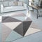 Paco Home Designer Teppich Moderner Konturenschnitt Trendige Dreiecke Pastell Grau Türkis, Grösse:160x230 cm