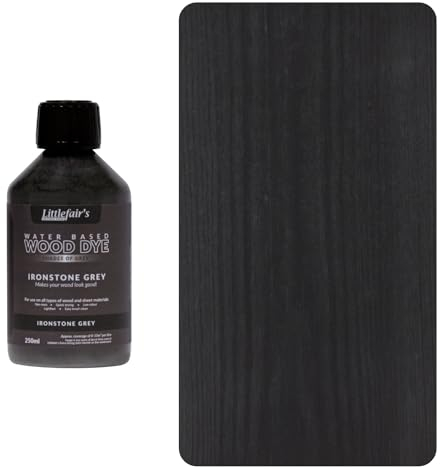 Teinture et vernis pour bois à base d'eau écologique Littlefair's- Gamme Pastel (250 ml, Ironstone Grey)