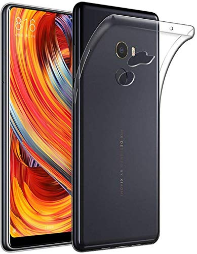 X-Dision Funda Transparente para Xiaomi Mi MIX 2, Flexible Slim Shock Absorption TPU Funda de Silicona, Cubierta Protectora Superior Ligera y Antiarañazos Económico y Práctico