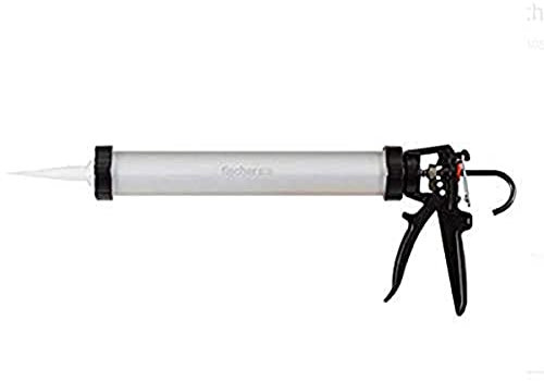 fischer PF600 Pistole für Versiegelungsbeutel (bis zu 600 ml), sehr robuster Silikon-Applikator aus Metallmaterial, hohe Qualität, einfache Kompression und Handhabung, Dosierung erforderlich