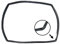 LAZER ELECTRICS Main Oven Door Seal Gasket for Britannia Cooker (60cm type, 4 Sided, 6 Clips Alt to A09469, A/094/69, A09480, A/094/80)
