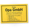 DankeDir! Firma Opa GmbH - Schild 30 x 20 cm - Geburtstag Karte Glückwunschkarte Opi Enkel Geschenkidee Weihnachten Großvater - Geschenk Opa Deko Vatertag Geburtstagsgeschenk Partydeko