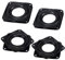 ZDNT 4 Pcs Placa Giratoria Cuadrada,Rodamiento Placa Giratorio Lazy Susan Plato Giratoria para Taburetes,Sillas(Negro)