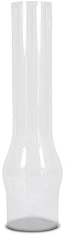 Glaszylinder MATADOR 20''' transparent, schlanke Form, Aussendurchmesser unten 63 mm, Höhe 267 mm, für Petroleumlampen und Öllampen
