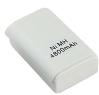 BATERIA PARA MANDO MICROSOFT XBOX 360, 4800 mAh 3.7V, CONTROLADOR, COLOR BLANCO
