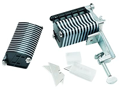 BESTNULE Leather Table Top Lace Cutter for Fringe Braiding Strip Belts and Laces (Come with 5 Blades)