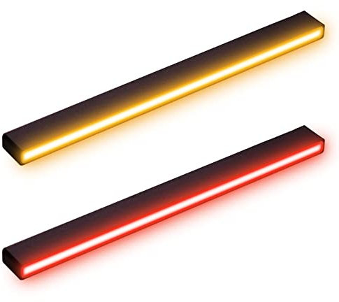 Kinstecks 2PCS Feu arrière du camion Tourner la lumière du signal 29leds fluides des feux de signalisation Feux de freinage feux de route pour le camion de remorque-Rouge jaune