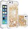 KBIKO-zxl Kompatibel mit iPhone 8 Glitzer Handyhülle, Hülle Flüssig Treibsand Mädchen Frauen Glitter Quicksand Weich TPU Bumper Silikon Schutzhülle für iPhone SE 2022/6 / 7.Golden YBL
