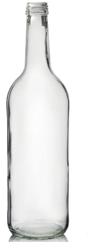 Ampulla 750ml Clear Glass Mountain Bottles with Gold Screw Closures – Pack of 12 Strong Containers – Suitable for Farmers’ Markets, Cafés, Takeaway, and Events