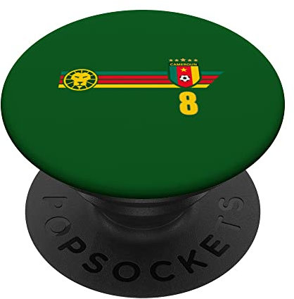 Kamerun Kamerunische Löwen Fussball Fan Trikot PopSockets mit austauschbarem PopGrip
