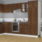 WIFESE Hängeschrank 60x31x60 cm Küchenschrank Küchenzeile Wandschrank Für Wohnzimmer Küche Schrank Einbauküche Badezimmermöbel Badezimmerschrank Cabinet Braun Eichen Optik Holzwerkstoff Glas