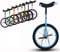 Einrad Einrad 18 Zoll Rad Einrad Auslaufsicheres Butyl-Reifenrad Radfahren Outdoor Sport Fitness Übung Gesundheit für Kinder & Anfänger, 8 Farben optional (Farbe: Blau, Größe: 18 Zoll